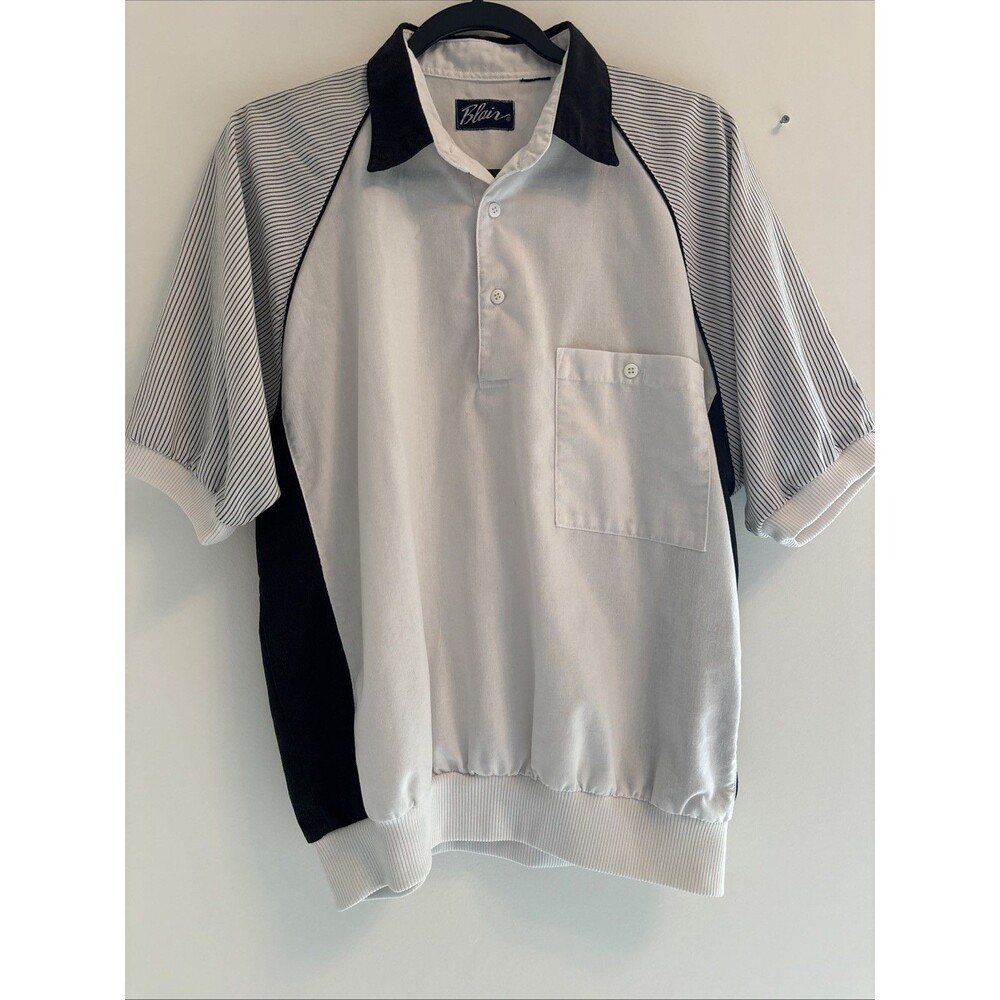 Blair Men’s Polo Vintage 70s 80s Elastic Retro Size S/M